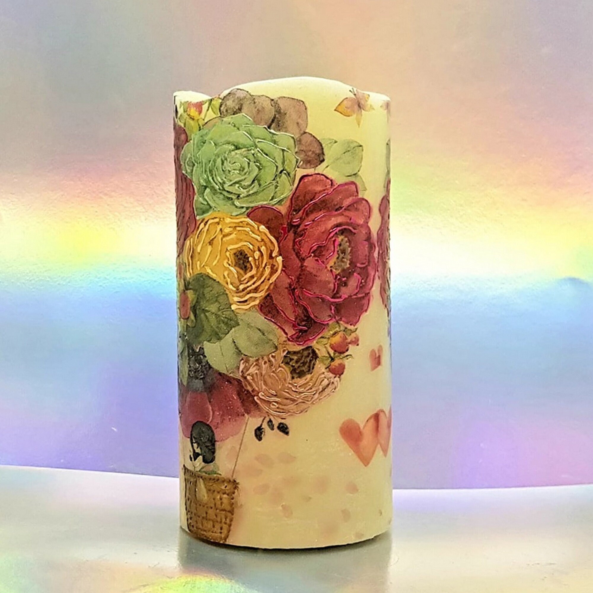 Flameless LED Pillar Candle, Unique Decorative Flickering Candle Decor