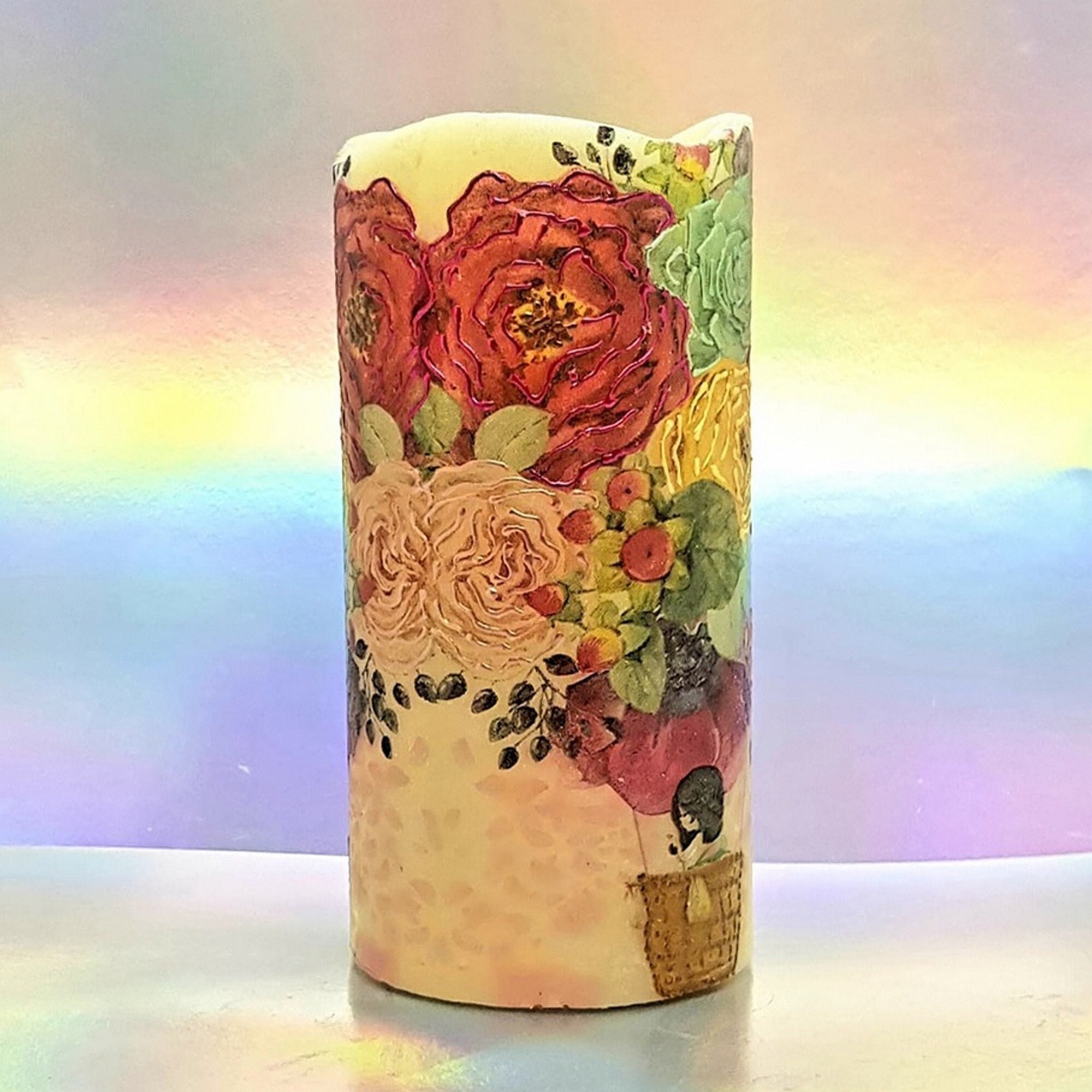 Flameless LED Pillar Candle, Unique Decorative Flickering Candle Decor