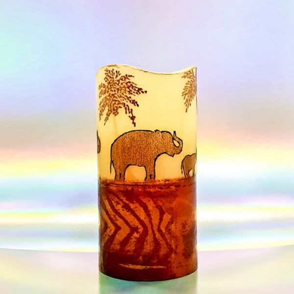 Large Led Pillar Candles Etsy