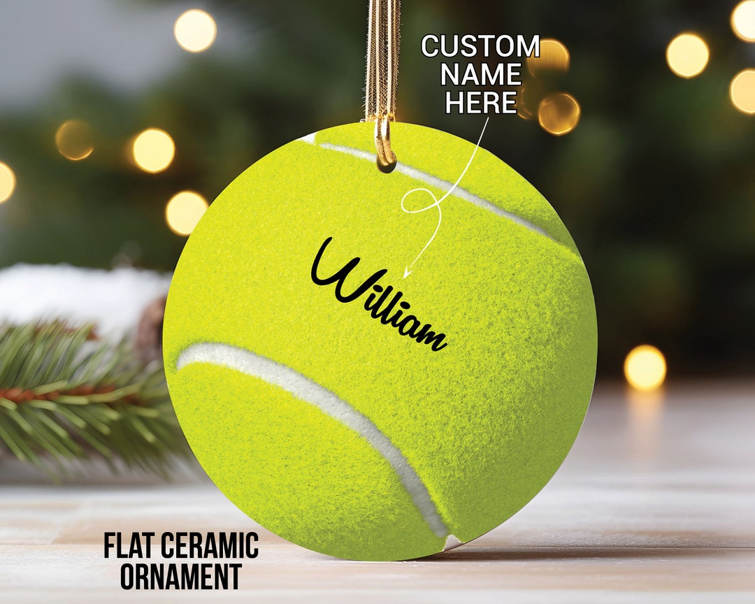 Personalized Tennis Ornament, Girls and Boys Tennis Ornament, Custom