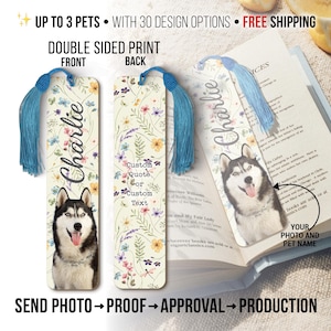 Pet Lover Bookmark with Photo – Personalized Cat & Dog Bookmark – Custom Gift for Pet Moms, Dads, and Bookworms
