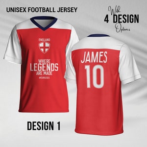 Personalized England Football Shirt: Euros 2024 Unisex Tee