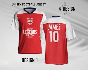 Personalized England Football Shirt: Euros 2024 Unisex Tee