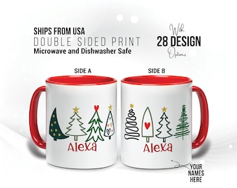 Personalized Christmas Coffee Mug, Custom Holiday Coffee Mug, Christmas Gift, Christmas Stocking Stuffer, Christmas Decor and Tree Mug