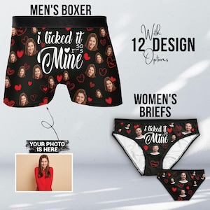 Custom Face Boxer Briefs or Socks: Personalized Underwear, Valentine's Gift