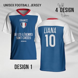 Personalized France Football Jersey: Custom Name & Number, Euros 2024 Tee