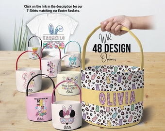Panier de Pâques personnalisé : cabas en tissu personnalisé, chasse aux œufs de Pâques pour enfants