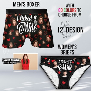 Custom With Face Boxer Briefs, Man & Woman Face Underwear, Personalized Boxer Men Underwear, Face On Underwear, Boxer Briefs For Him and Her