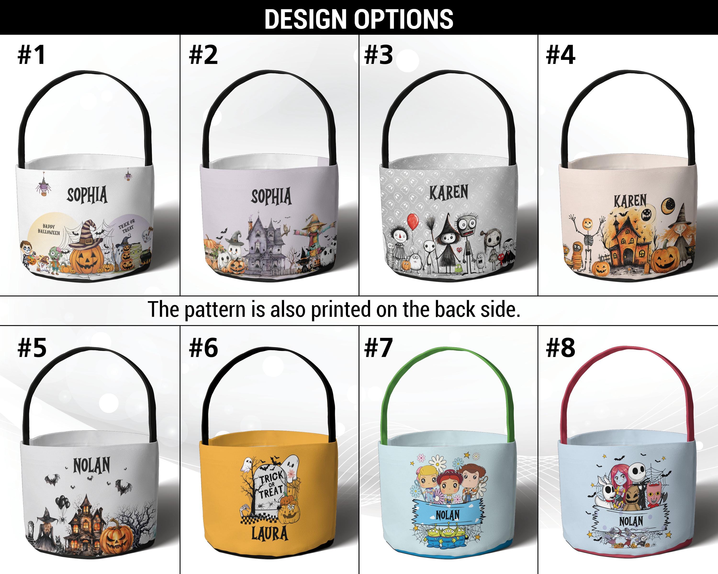 Discover Halloween Basket, Custom Candy Bag, Cute Ghost Halloween Bag, Trick or Treat Candy Basket, Cute Cat Halloween Bag, Halloween Tote Gift