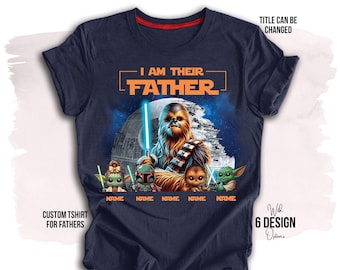 Personalized Star Wars Dad T-Shirt – Mandalorian Father's Day Gift