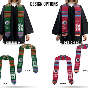 Custom Stole With Photo, Graduation Sash, Your School Colors, Name and Photo Stole, Double-Sided Graduation Sash, Personalized College Stole image 6