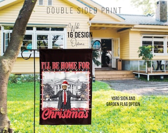 Trump Christmas Garden Flag: Patriotic Republican Holiday Decor
