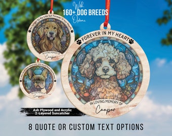 Custom Dog Memorial Gift, Personalized Loss of Pet Sympathy Gift Suncatcher, Dog Memorial Gift, Memorial Acrylic Suncatcher, Pet Lover Gift