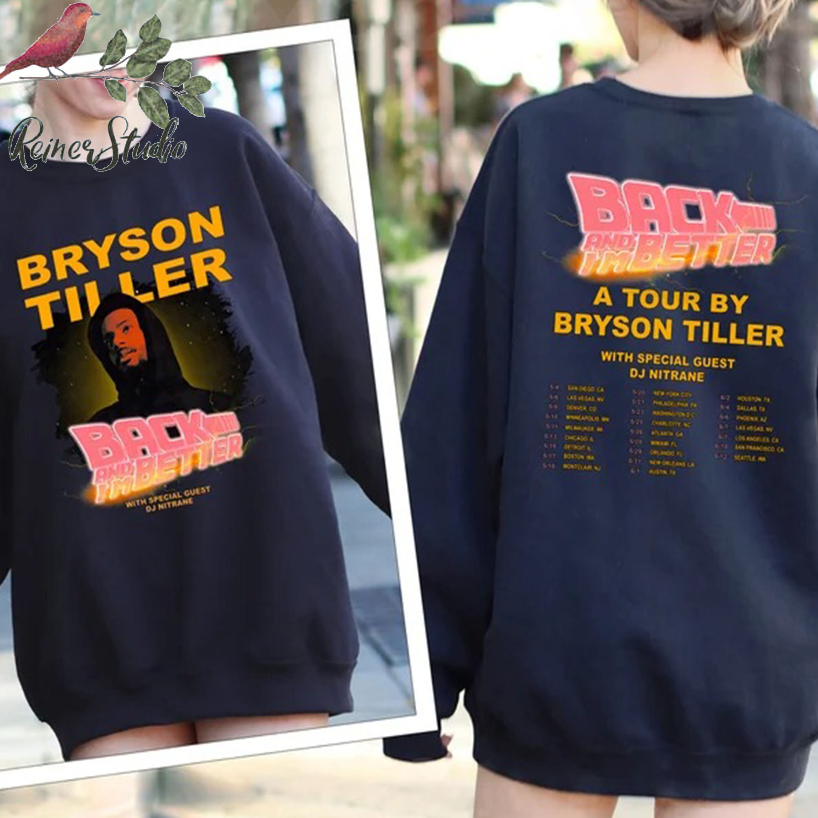 Bryson Tiller Back And Im Better Tour 2023 Sweatshirt, Bryson Tiller