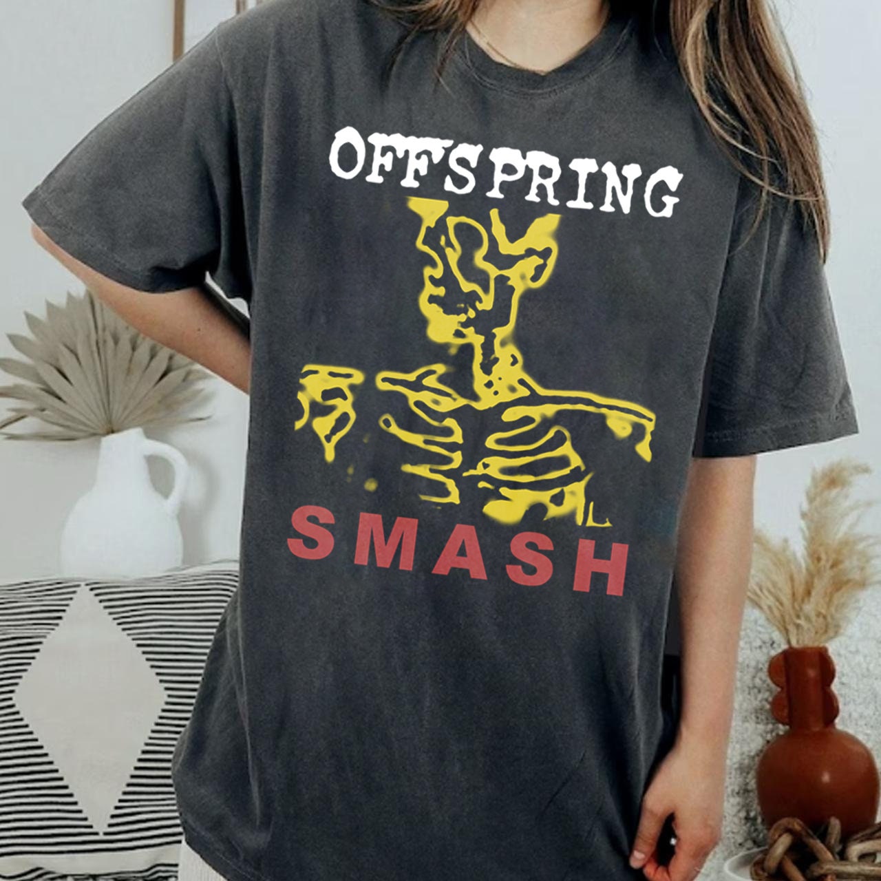 T-shirt The Offspring « Smash 20 » Gris Anthracite - Neuf Avec étiquettes