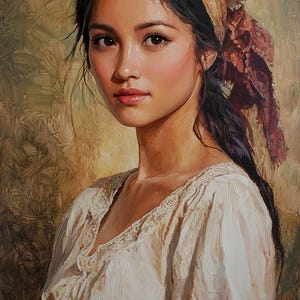 Filipino Heritage Art – The Beauty of a Filipina Inspired by Felix Resurrección Hidalgo – A1 Digital Wall Art Download