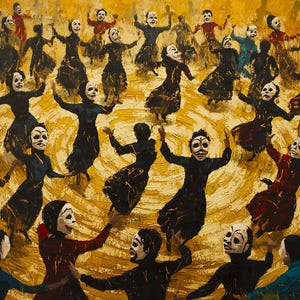 Filipino Festival Wall Art | Heritage Mural Style Poster | Folk Dance Cultural Parade Print | Tropical Celebration Digital Download