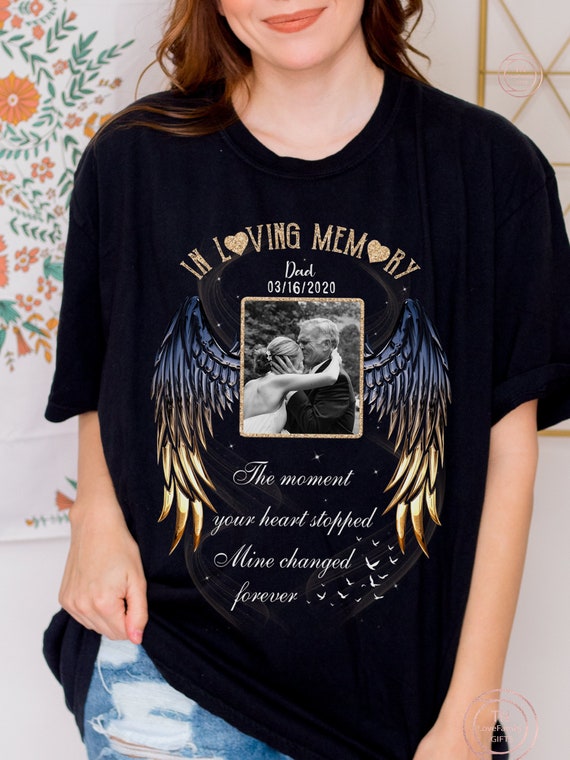 Photo Memorial Dad Grandpa Custom Shirt, In Memory Of Dad, Photo Memorial Gift Tee, Memorial Dad Shirt, Bereavement T-Shirt