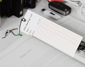 2025 Leseliste Lesezeichen zum Ausdrucken | Lese Liebhaber Geschenk | PNG Lesezeichen Sublimation | Buch Tracker | DIY Handwerk Projekt | Kinder Lesetagebuch