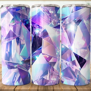 3D Glitter Holographic Crystal Sparkling Seamless, 20oz Tumbler Sublimation Design, Straight Tumbler Wrap, PNG Digital Download