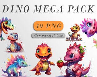 Dinosaurus Clipart| Dino-clipart| Baby Dino-png| Dinosaurussen sublimatiebundel| Decor van het feest van de verjaardag van de dinosaurus| T-Rex, stegosaurus| babyshower