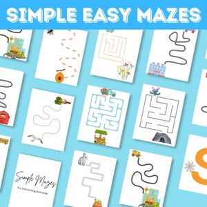 Simple Easy Mazes for Kids