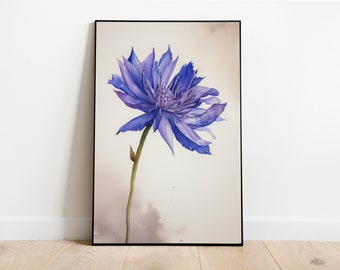 Watercolor Flower Print | Watercolour Air Flower | Instant Download | Printable Art | Flowers Print | Floral Wall Art |Colorful Floral Print