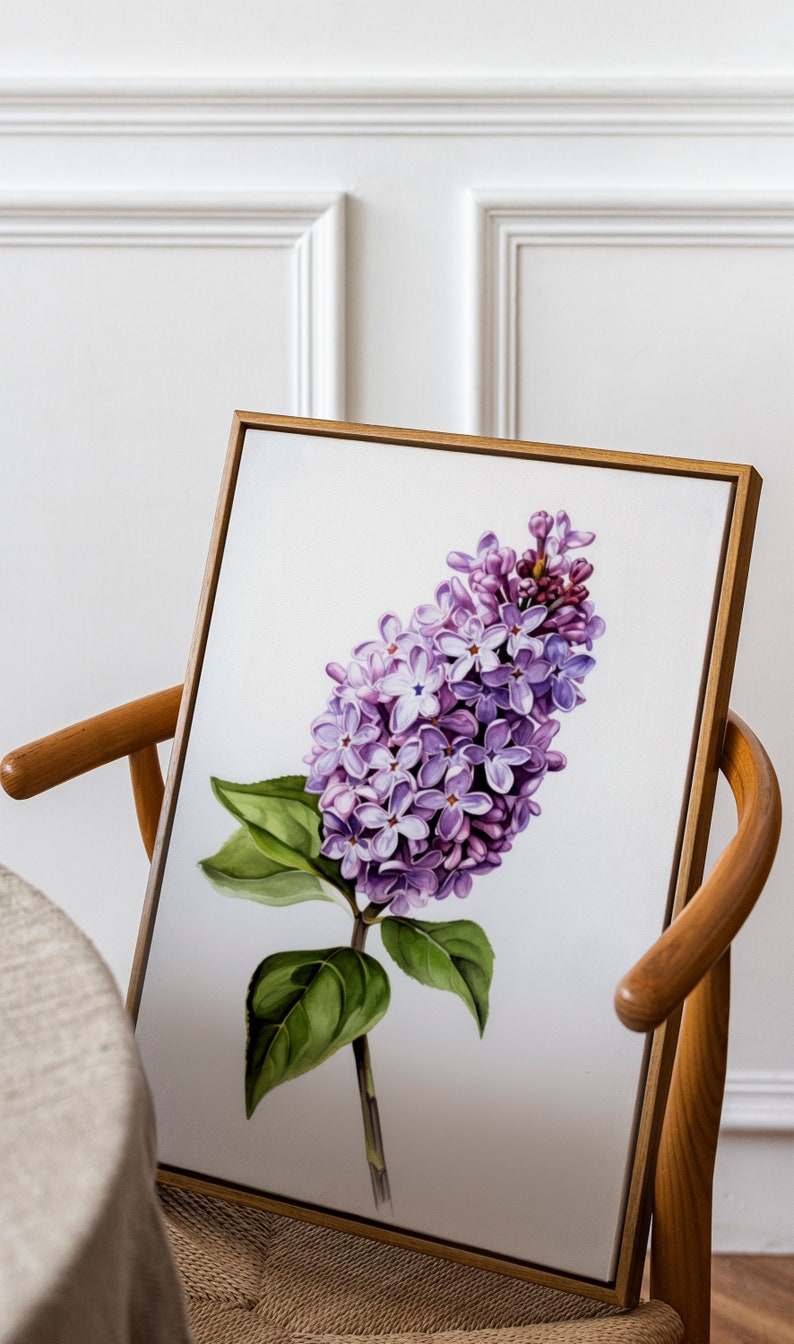 Watercolor Lilac Flower Print | Lilac Art Print | Lilac Wall Decor ...