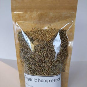 Råa ekologiska hela hampafrön, 200 g