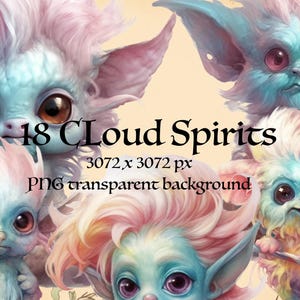 18 magische snoepgeesten, png. Fantasie. Magische wezens. Suikerspin, candyland feeën Fairy Clipart Instant download.
