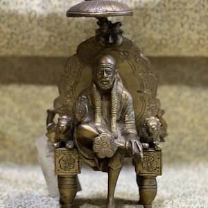 Sai baba Brass Statue, Saibaba brass idol, Indian Brass Art, Brass God Idol, Brass Sculpture, Brass Figurine Large, Home Decor Statue