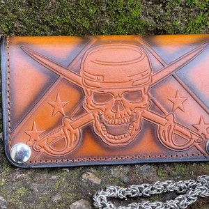 Cartera de cuero largo hecha a mano de la vieja escuela, Cartera de alta calidad, Regalo de papá, Cartera personalizada, Regalo de Navidad