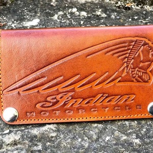 Cartera de cuero largo hecha a mano de la vieja escuela, Cartera de alta calidad, Regalo de papá, Cartera personalizada, Regalo de Navidad