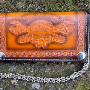 Cartera de cuero largo hecha a mano de la vieja escuela, Cartera de alta calidad, Regalo de papá, Cartera personalizada, Regalo de Navidad