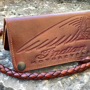 Cartera de cuero largo hecha a mano de la vieja escuela, Cartera de alta calidad, Regalo de papá, Cartera personalizada, Regalo de Navidad