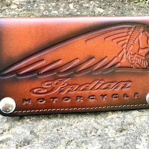 Cartera de cuero largo hecha a mano de la vieja escuela, Cartera de alta calidad, Regalo de papá, Cartera personalizada, Regalo de Navidad