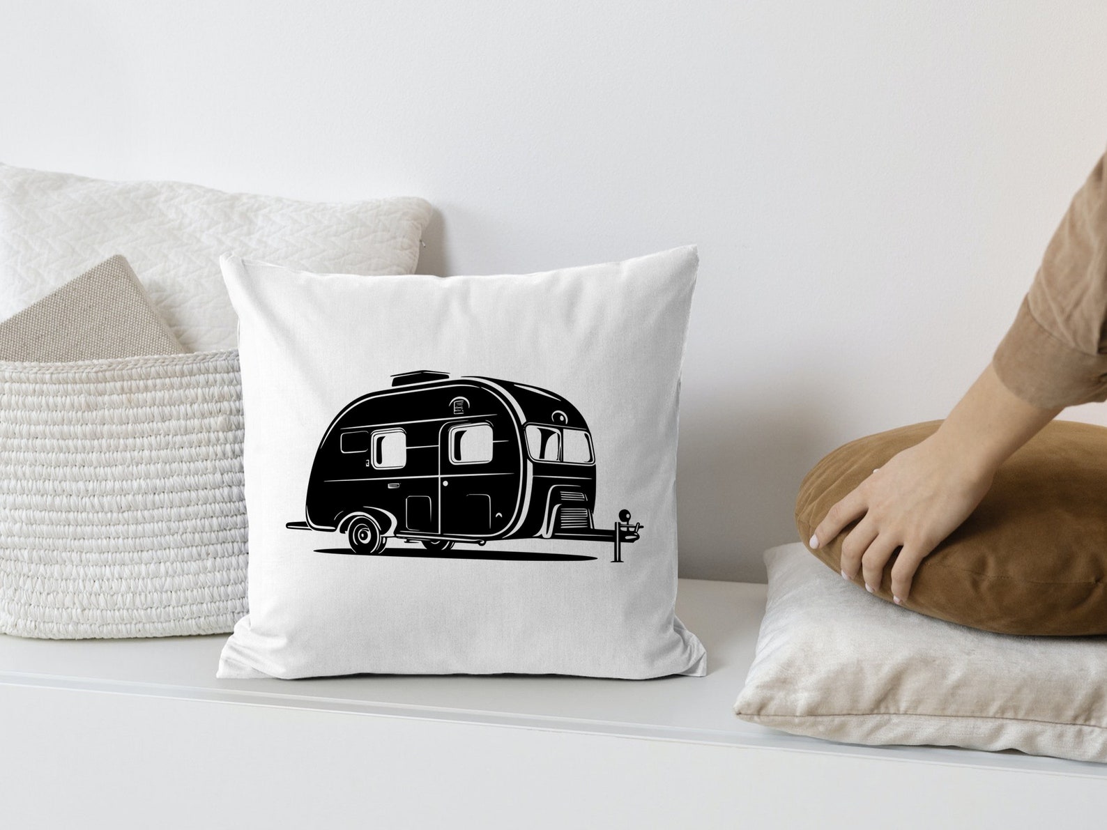 Camper SVG Commercial Use Clip Art, Travel Clipart, Caravan Svg, Travel