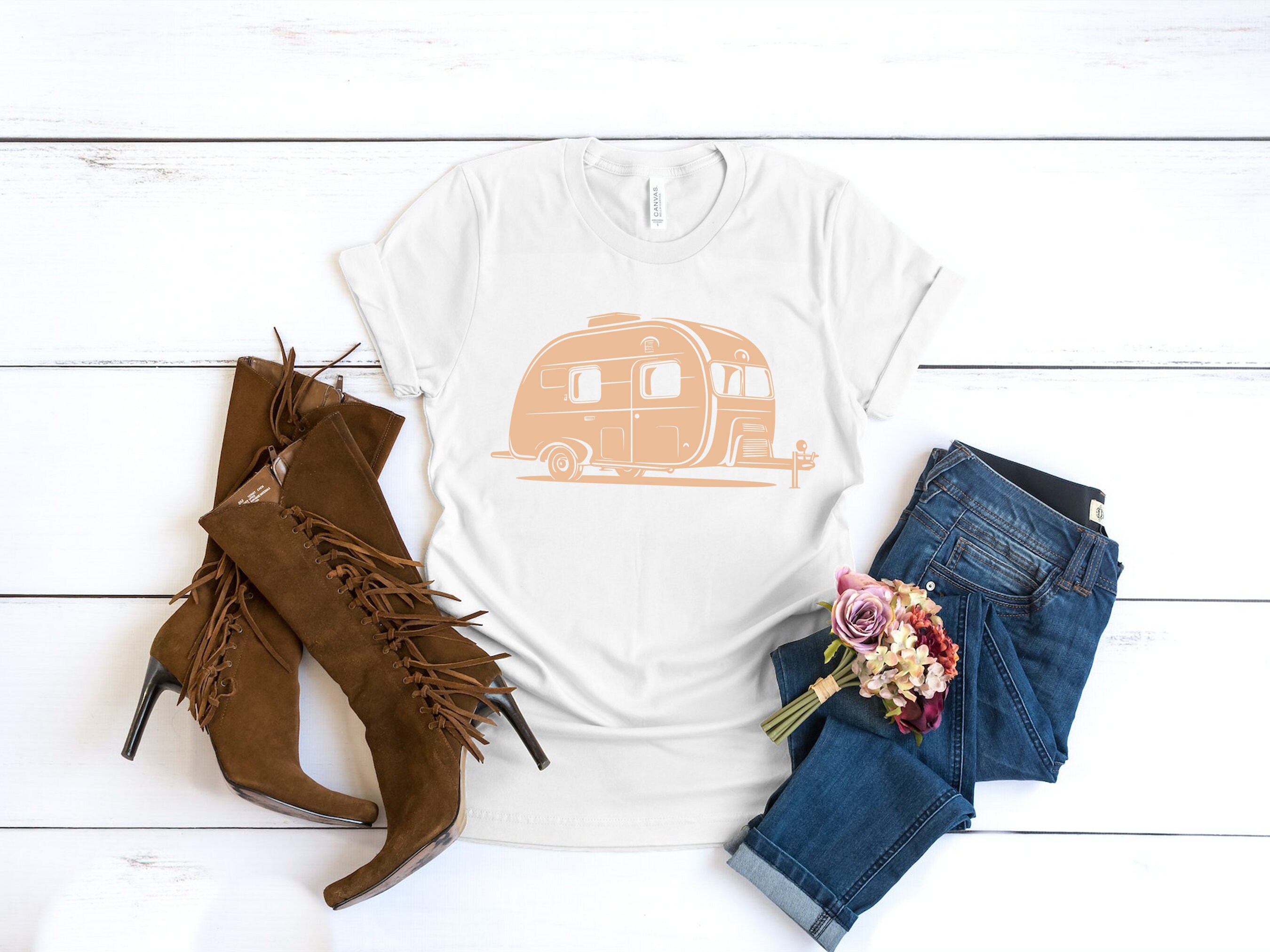 Camper SVG Commercial Use Clip Art, Travel Clipart, Caravan Svg, Travel