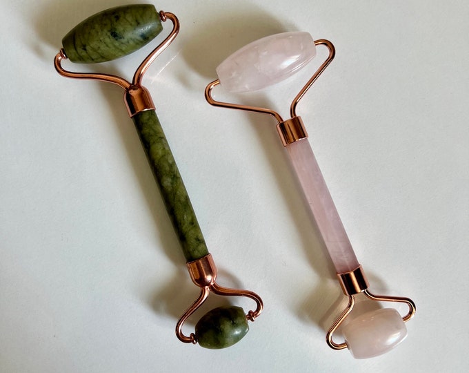 Rose Quartz Facial Roller, Jade Face Roller, Natural Beauty, Natural Skincare, Relaxation Essential, Skin Care Tool, Face Massage, Gift Idea