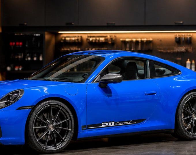 Custom Side Stripe Decals |  OEM Door Graphics Fits Porsche
