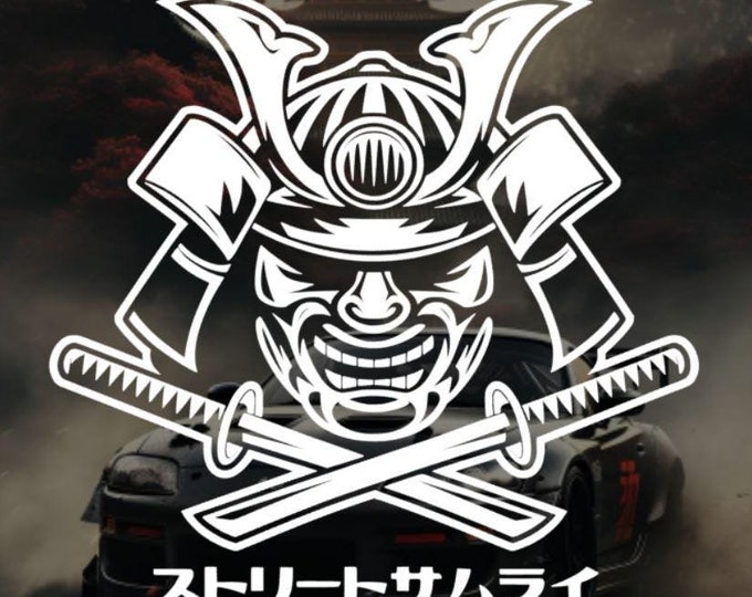 Japanese Street Samurai Vinyl Decal: JDM Car Waterproof Sticker