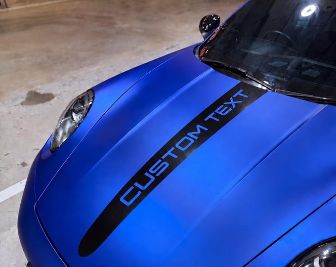 Custom Car Hood Stripe Decal Kit