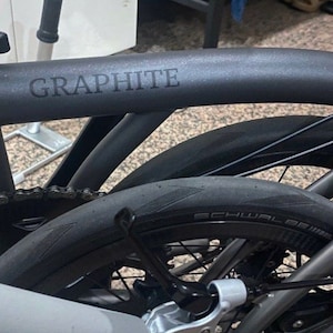 Set of 2 Custom Decals Brompton Metallic Graphite For Brompton High Quality Vinyl Waterproof Sticker For Him Gift For Her Gift