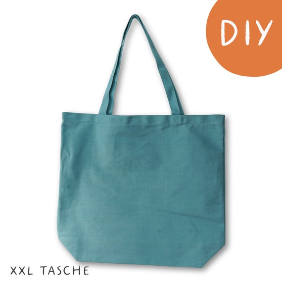 Tragetasche XXL Strandtasche DIY 100% Baumwolle
