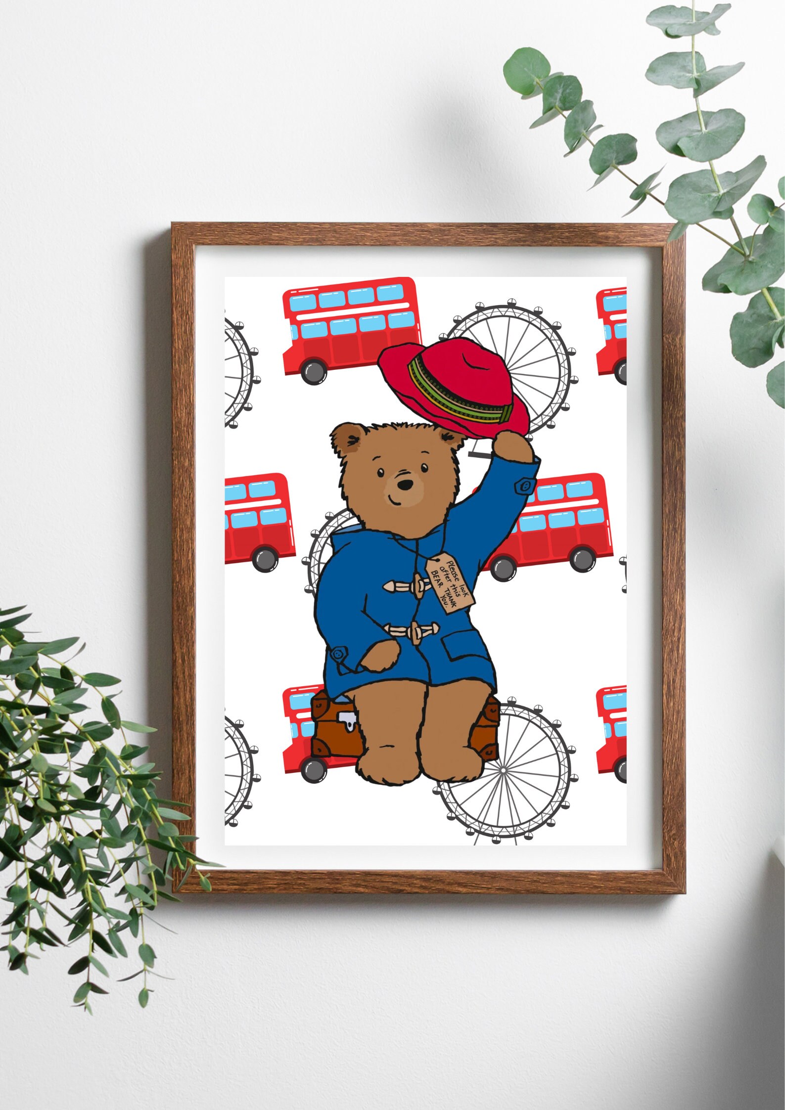 Paddington Bear Suitcase Wall Print - Etsy