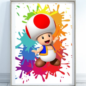 Mario Bro&#39;s Toad print