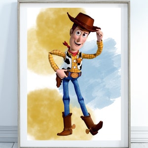 Toy Story Woody Wall Print, Woody Art, Toy Story Wall Print