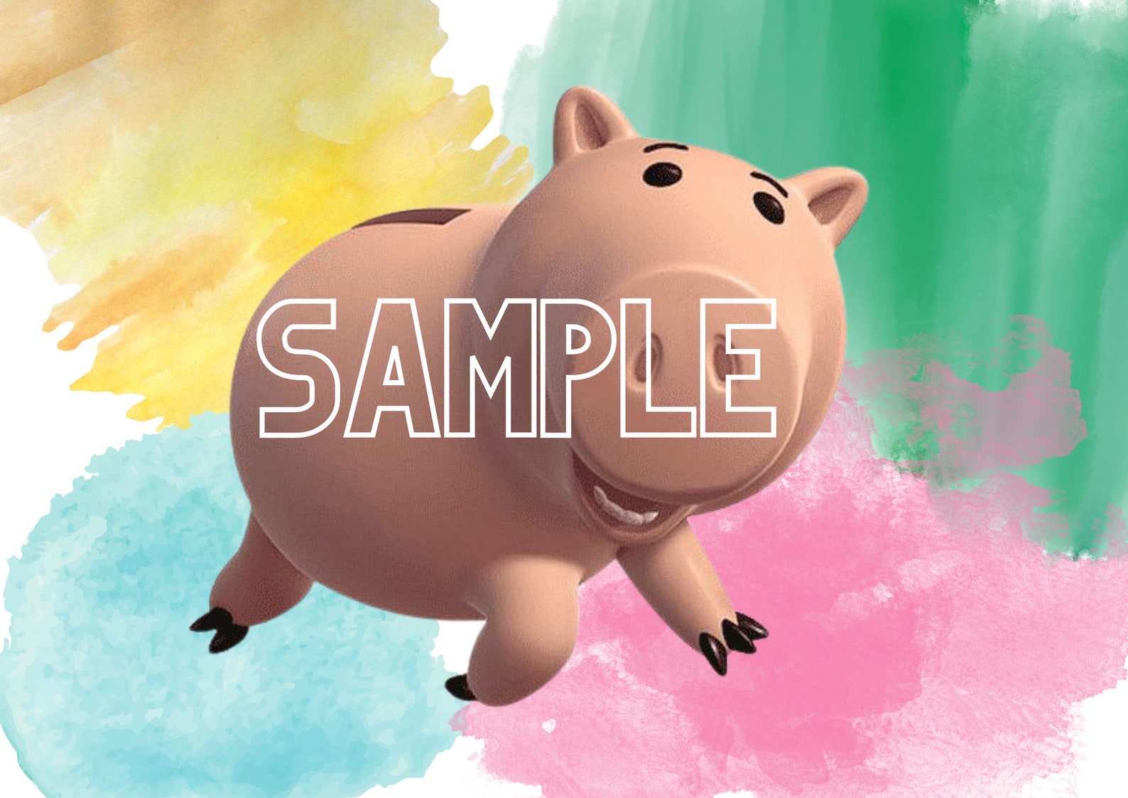 Toy Story Hamm Toy Story Pig Toy Story Wall Print Etsy