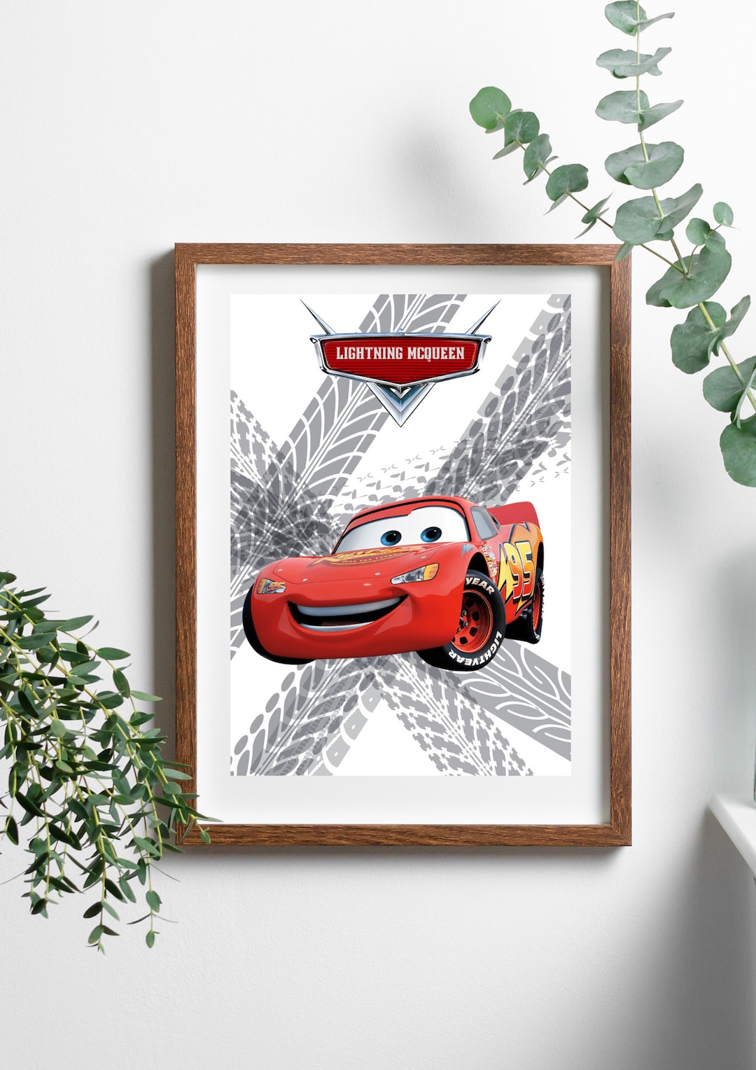 Cars Lightning Mcqueen Wall Print - Etsy