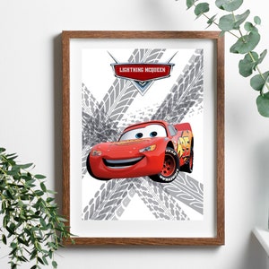 Cars Lightning McQueen wall print